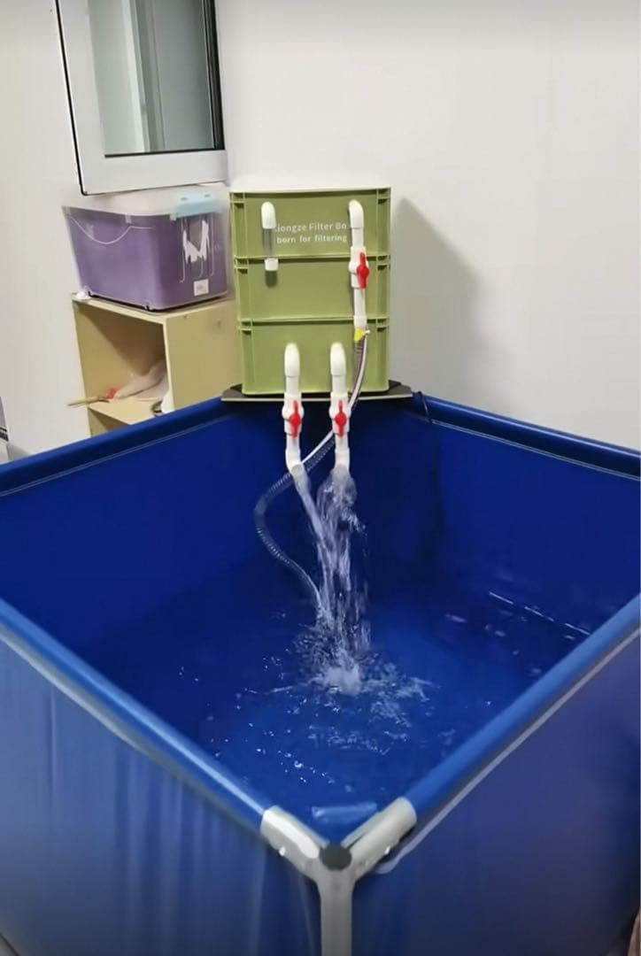 三段式万能濾過器装置　大型水槽池濾過層濾過飼育 アクアリウム外部フィルター