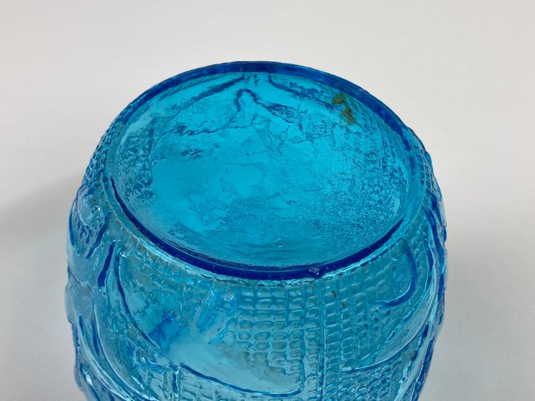 当時もの あめや瓶 薔薇模様 ガラス瓶 昭和初期