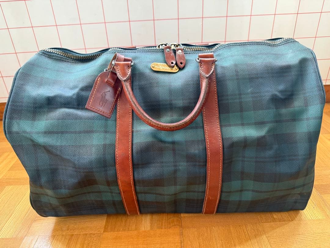 ゴ*ト様 ラルフローレン Polo Ralph Laurenチェック柄ボストンバ