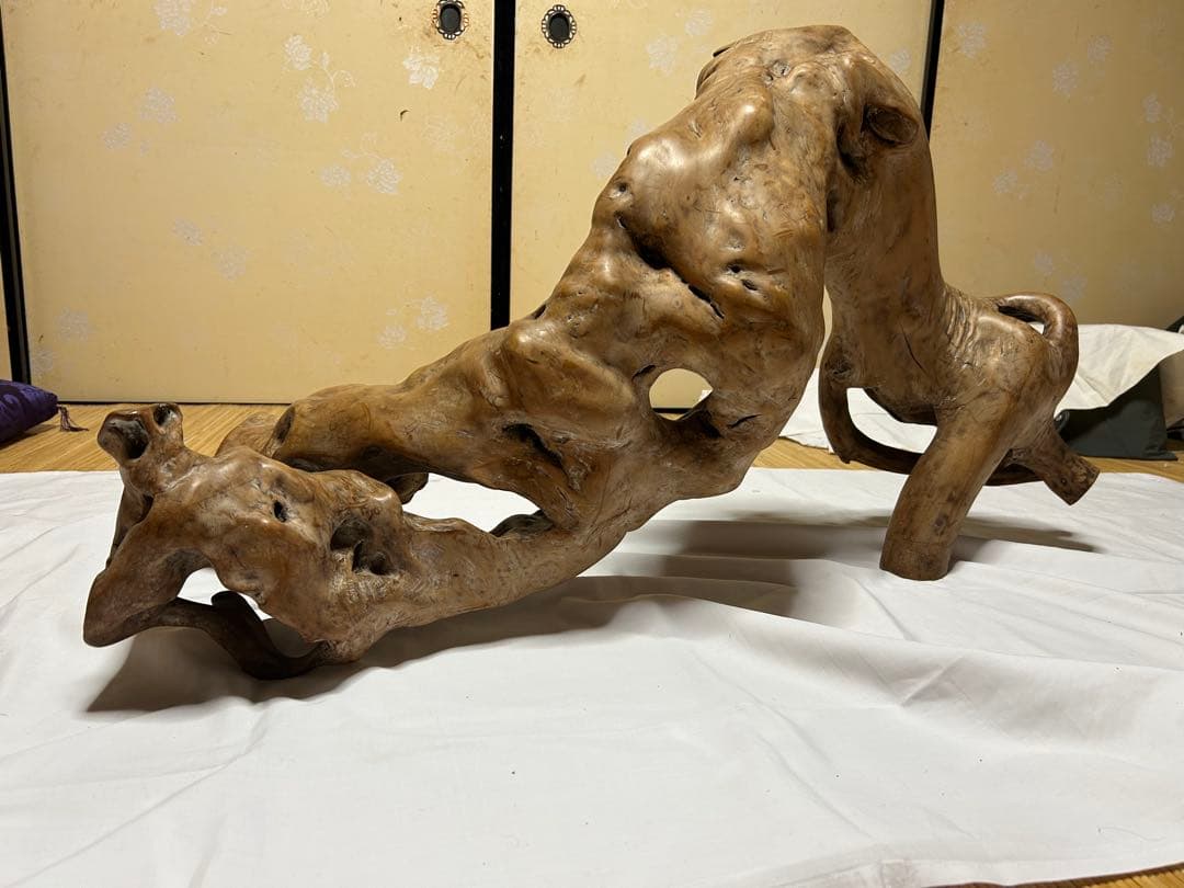 流木 アート作品 約1m置物 インテリア　木の根