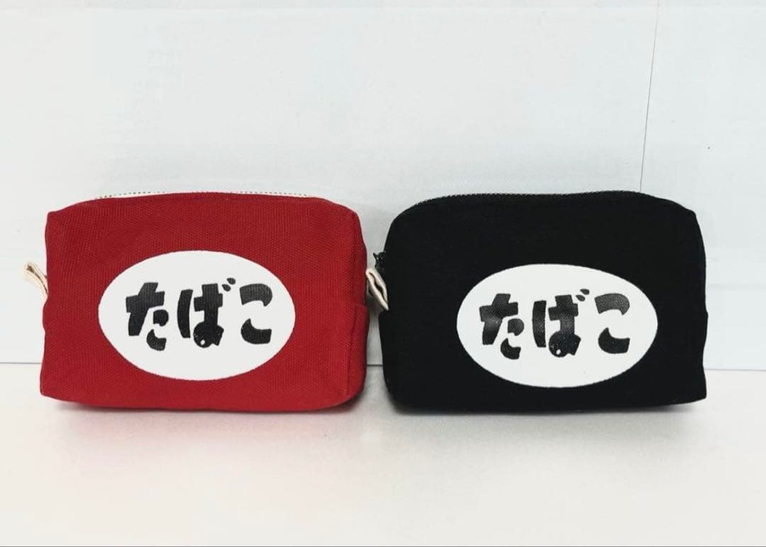 昭和レトロ看板BOX ポーチ 赤黒★iQOSケース・タバコケース38