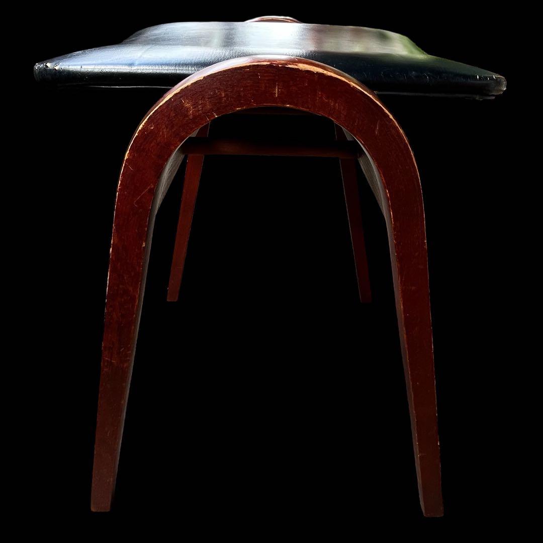 秋田木工 IDC大塚 No.202 剣持勇 スタッキングスツール 黒