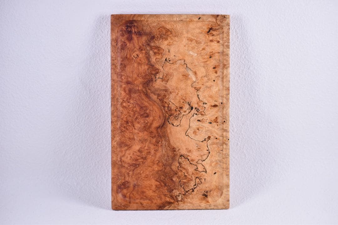 No.334花梨瘤紅白スポルテッドのトレー