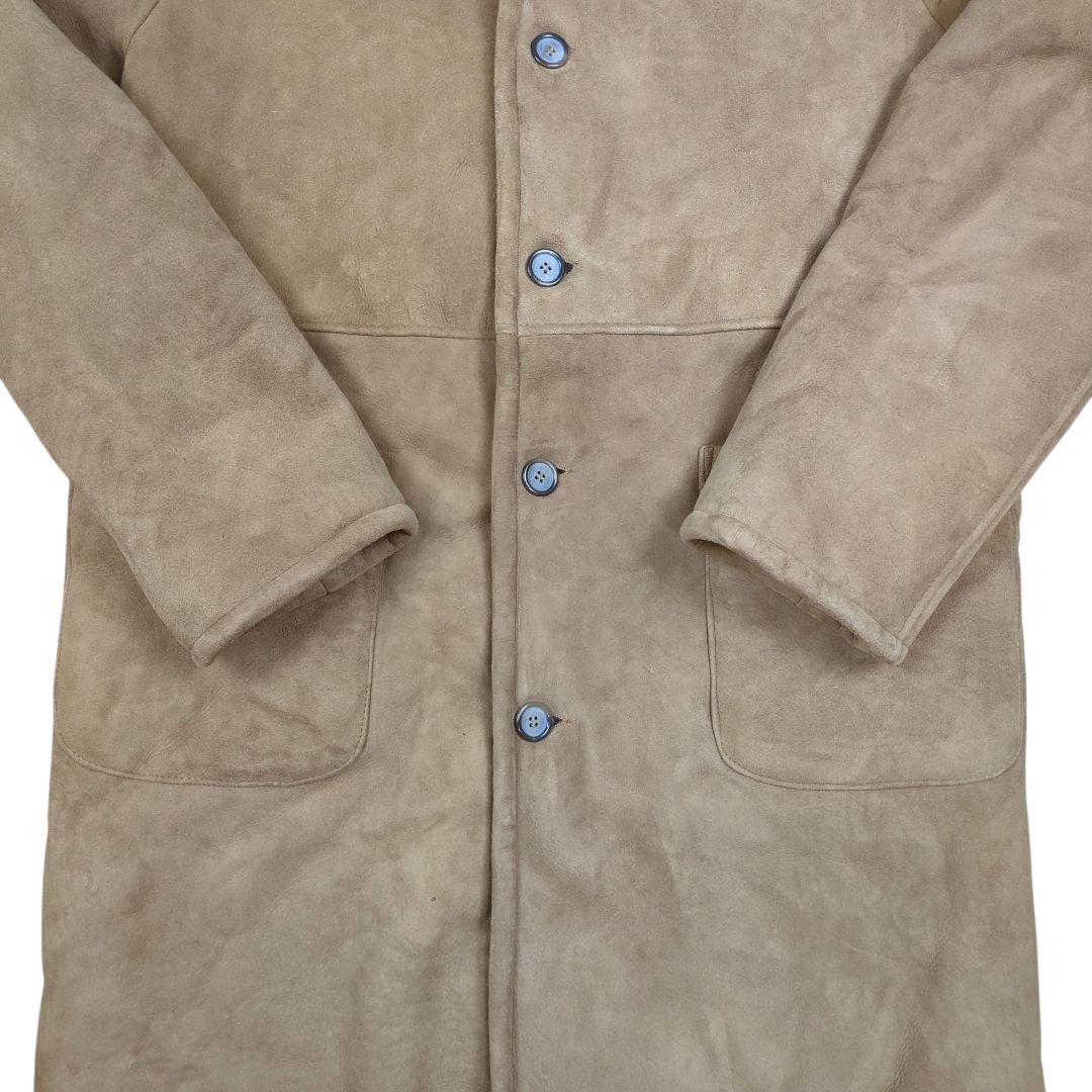 JAMES GROSE ムートン レザー コート ロング 裏ボア キャメル 38