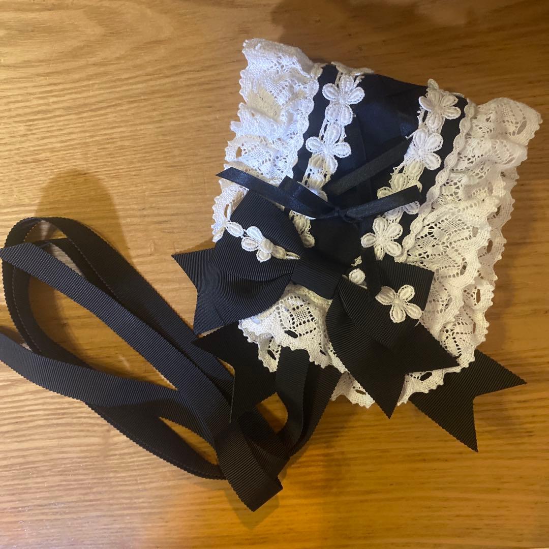 ベイビーザスターズシャインブライト ロゼリーナスピンドールヘッドドレス 黒×白