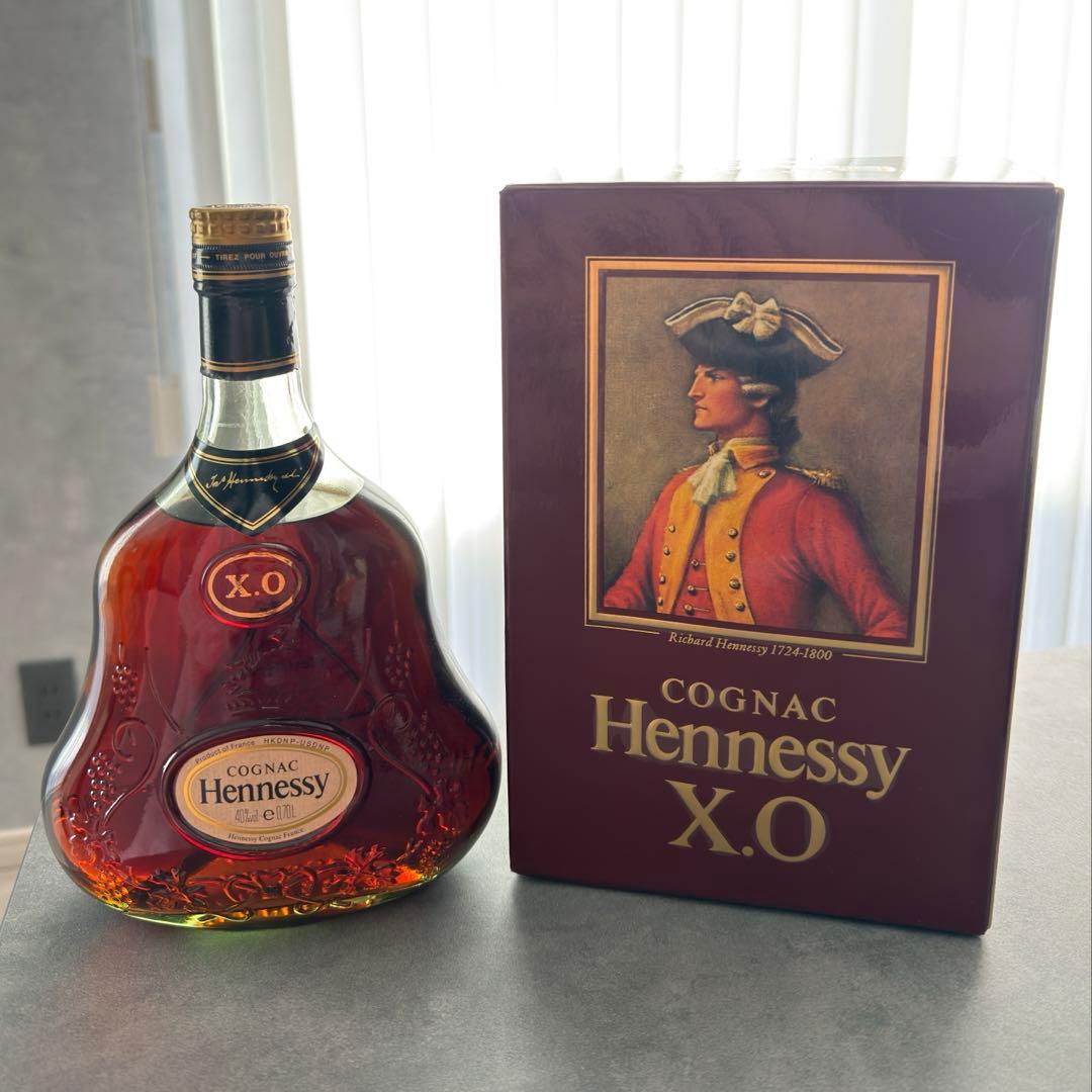 希少！Hennessy X.O 金キャップ グリーンボトル