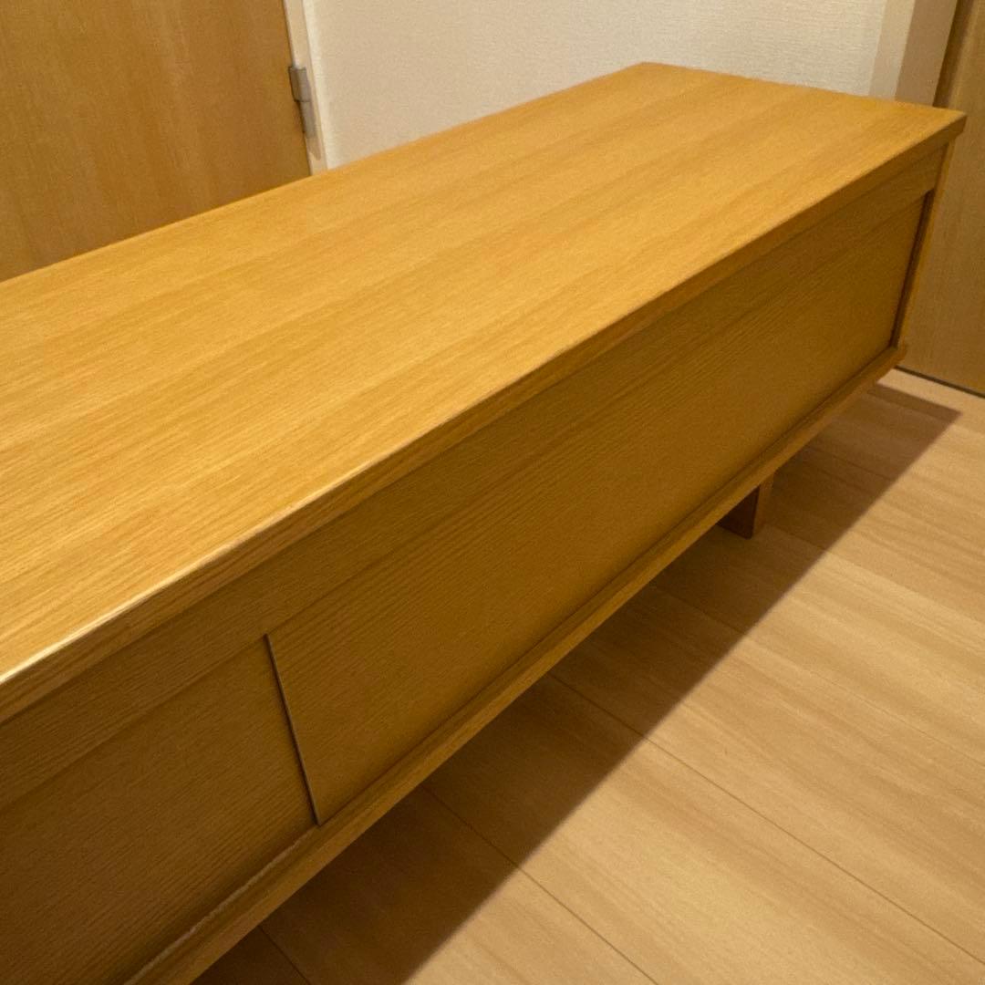 無印良品 オーク材 ＡＶラック テレビボード 薄型 150cm【廃盤品】