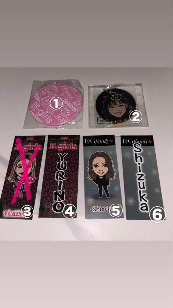 Egirls 缶バッチ・キーホルダー・千社札