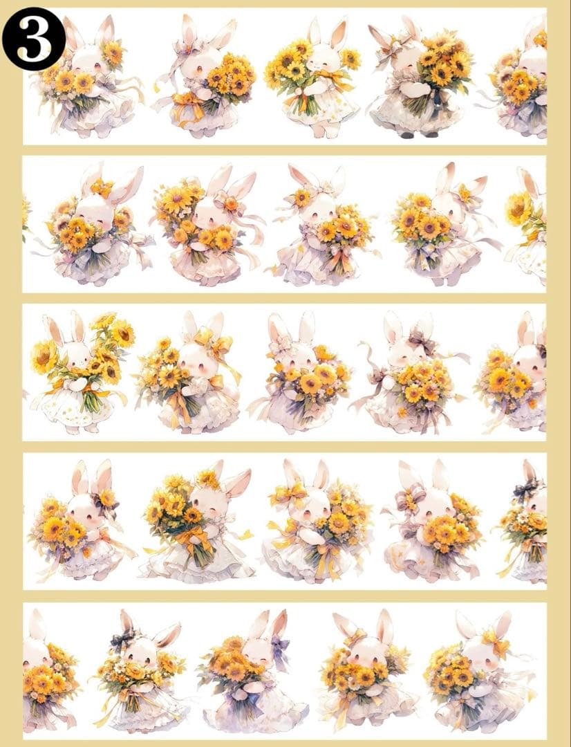 【P】海外　10m巻　貝殻光マスキングテープ　お花系/装飾系/動物系