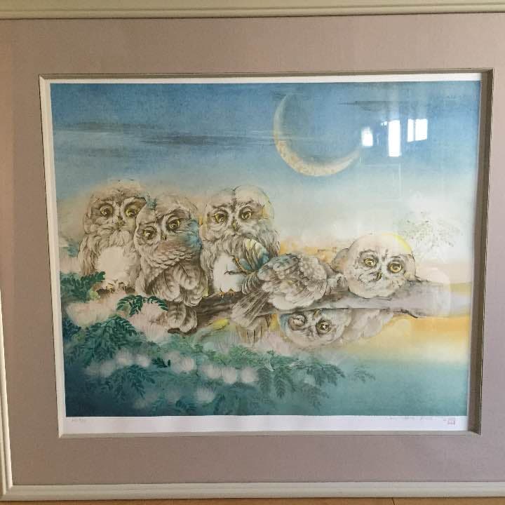 小林康之作.ねむの木と五匹のふくろう