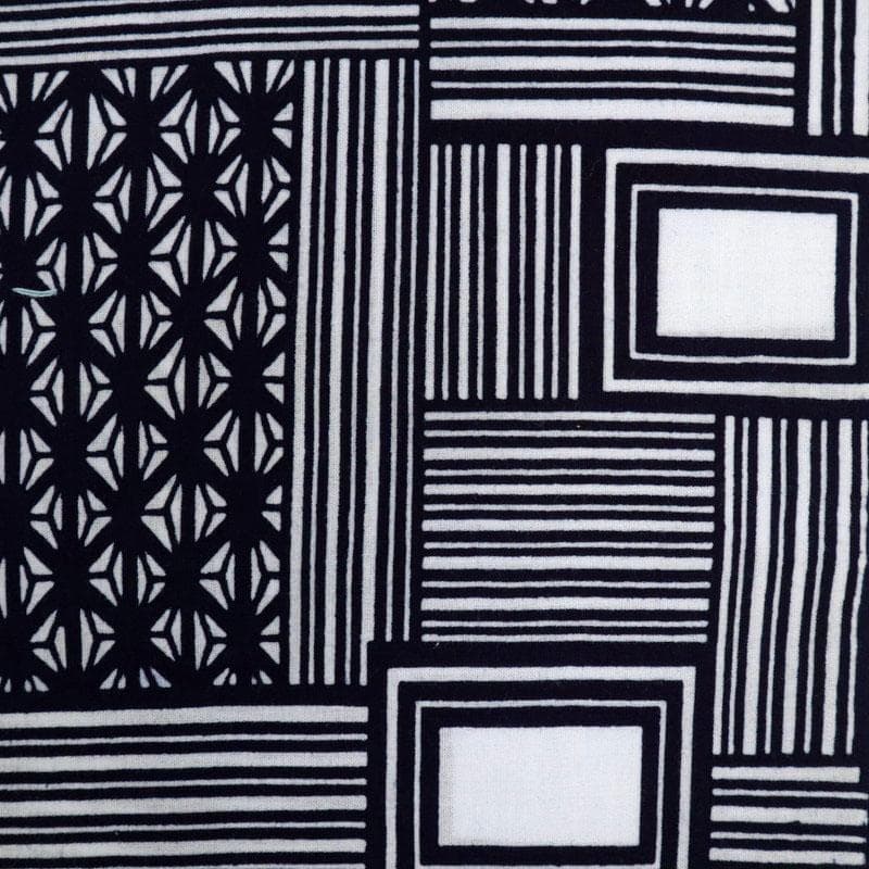 《りん★手縫い仕立て＋浴衣『ジョン・ワイツ』幾何学寄せ柄■反25-131》