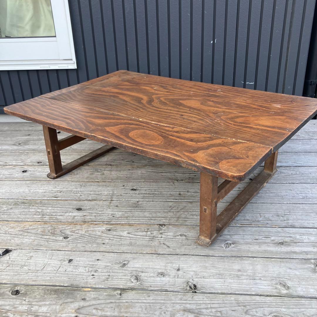 昭和レトロ 古家具 無垢材 木製座卓 ちゃぶ台 文机 お経台 経机 アンティーク