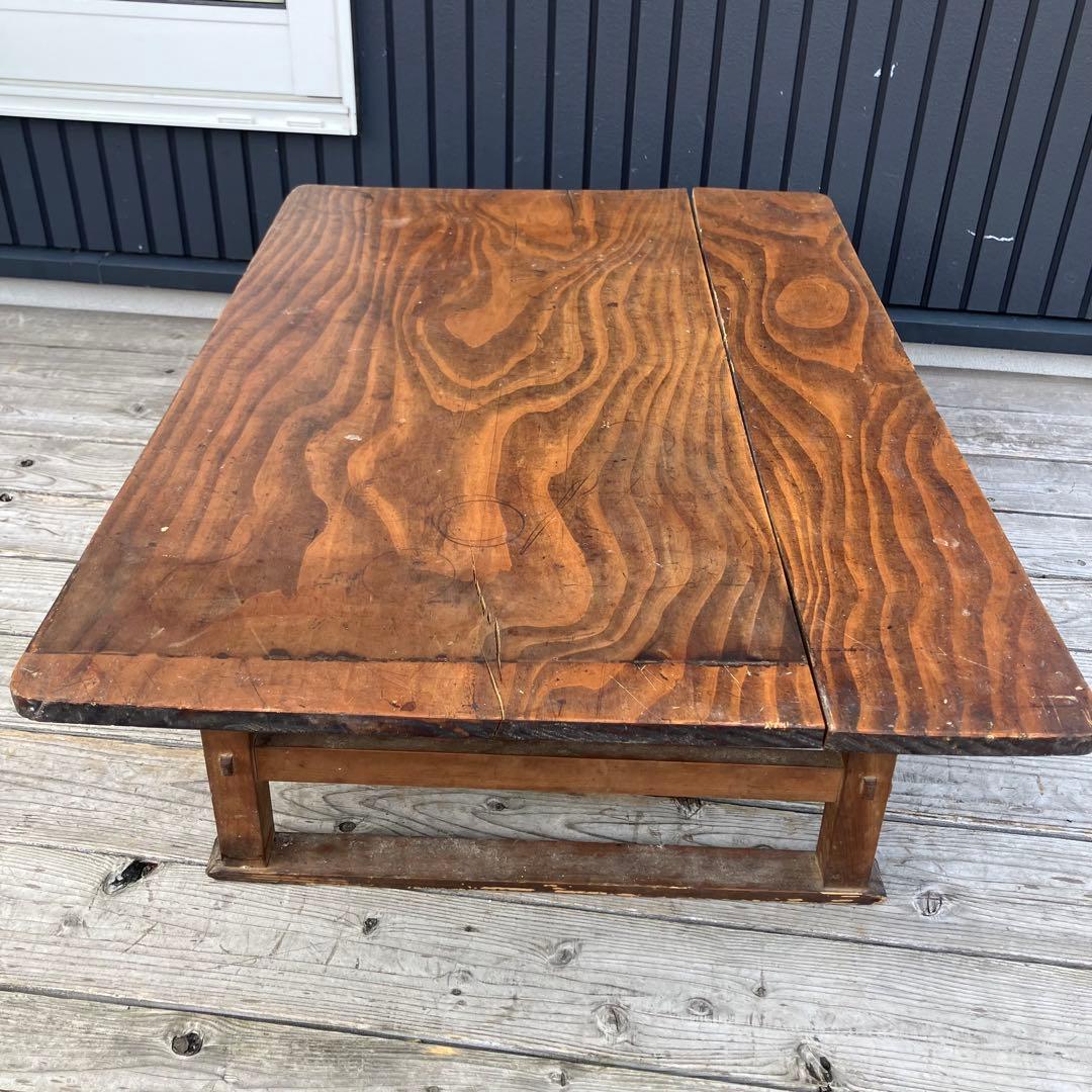 昭和レトロ 古家具 無垢材 木製座卓 ちゃぶ台 文机 お経台 経机 アンティーク