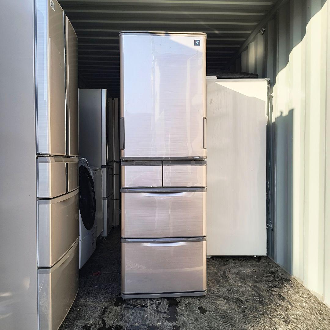 運搬取付無料！ブライトブラウン・どっちもドア・純正SHARP！！完動品・美品！