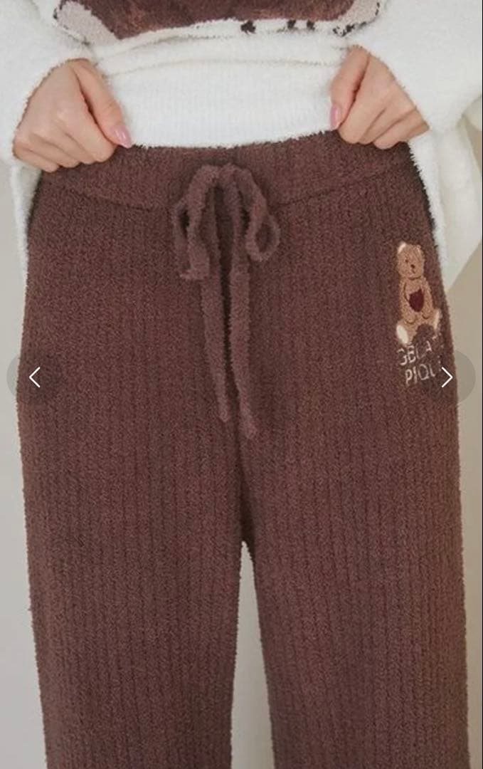 新品タグ付❤︎ジェラートピケベビモコハートベアジャガードプルオーバー＆パンツSET