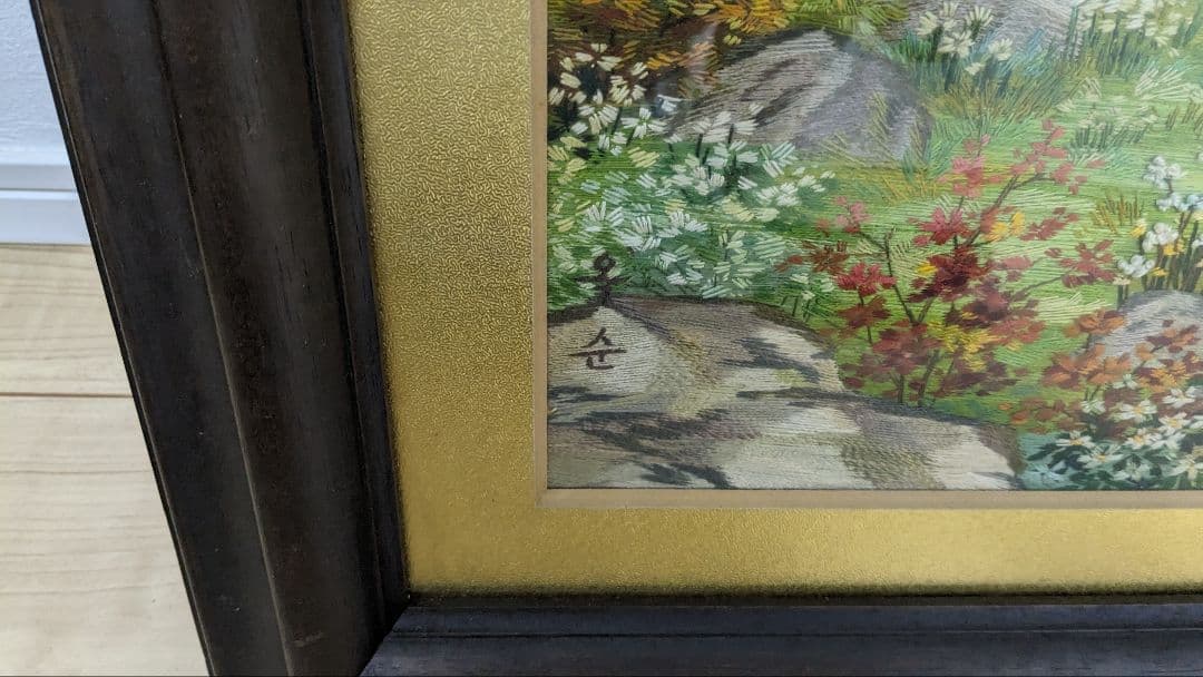 刺繍の絵画