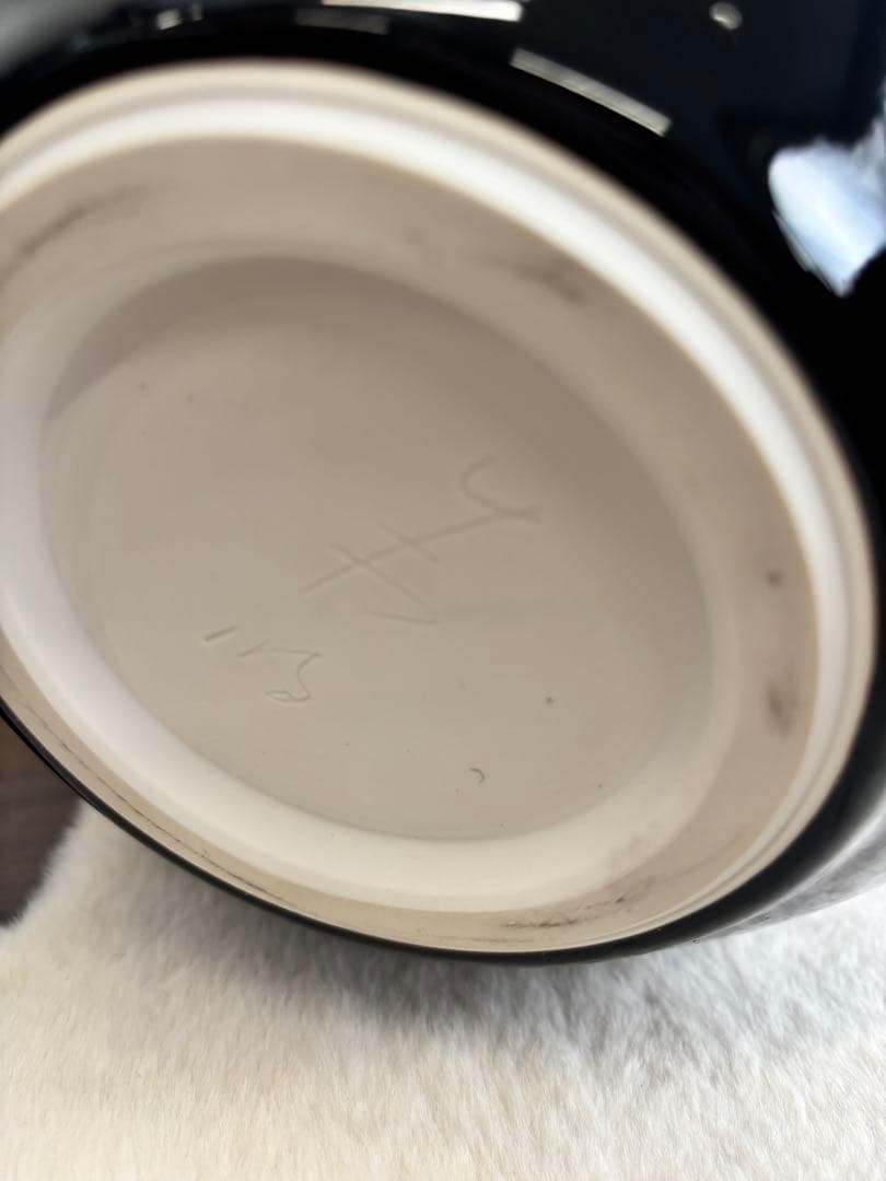 【共箱・真作保証】藤井朱明作 天目木の葉壺 高さ約25cm｜日本陶芸名家｜美品