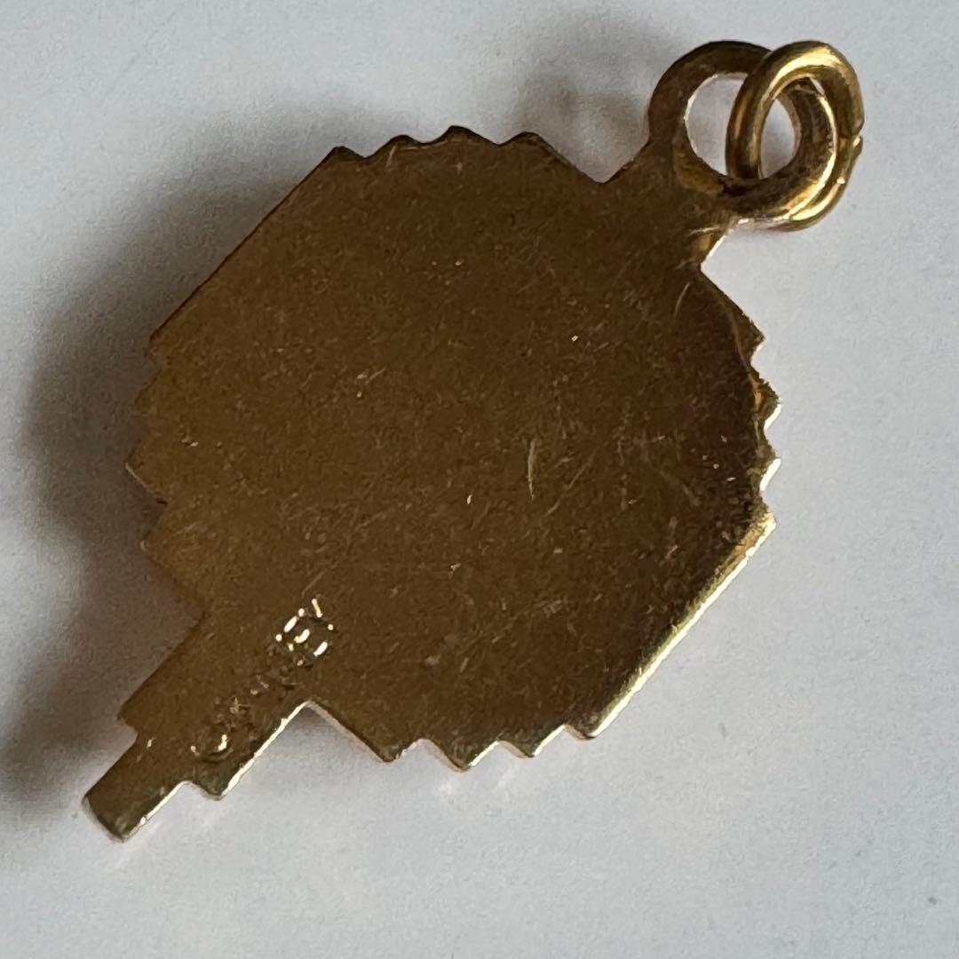 カレッジリング金ゴールド黒ネックレストップ社章ピンズ40sバッジ/バッヂ古着