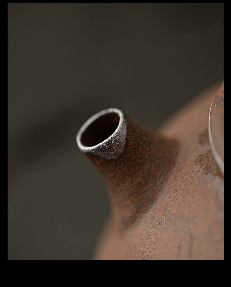 中国茶器 岩泥-敦煌壺 茶壺 煎茶具 茶器 新品未使用品