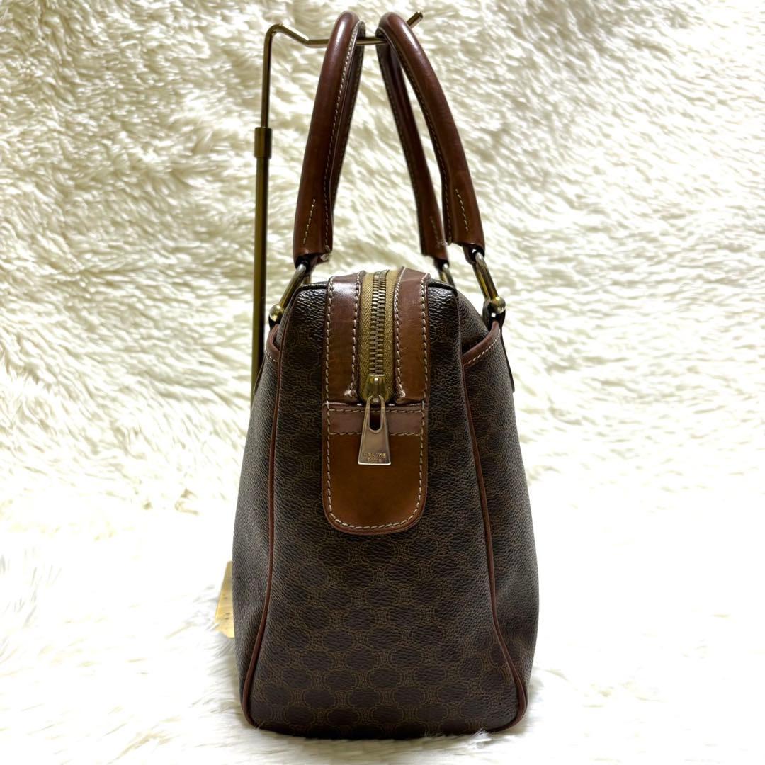 【美品】セリーヌ　ハンドバッグ　ミニボストン　PVC レザー　マカダム　ロゴ金具