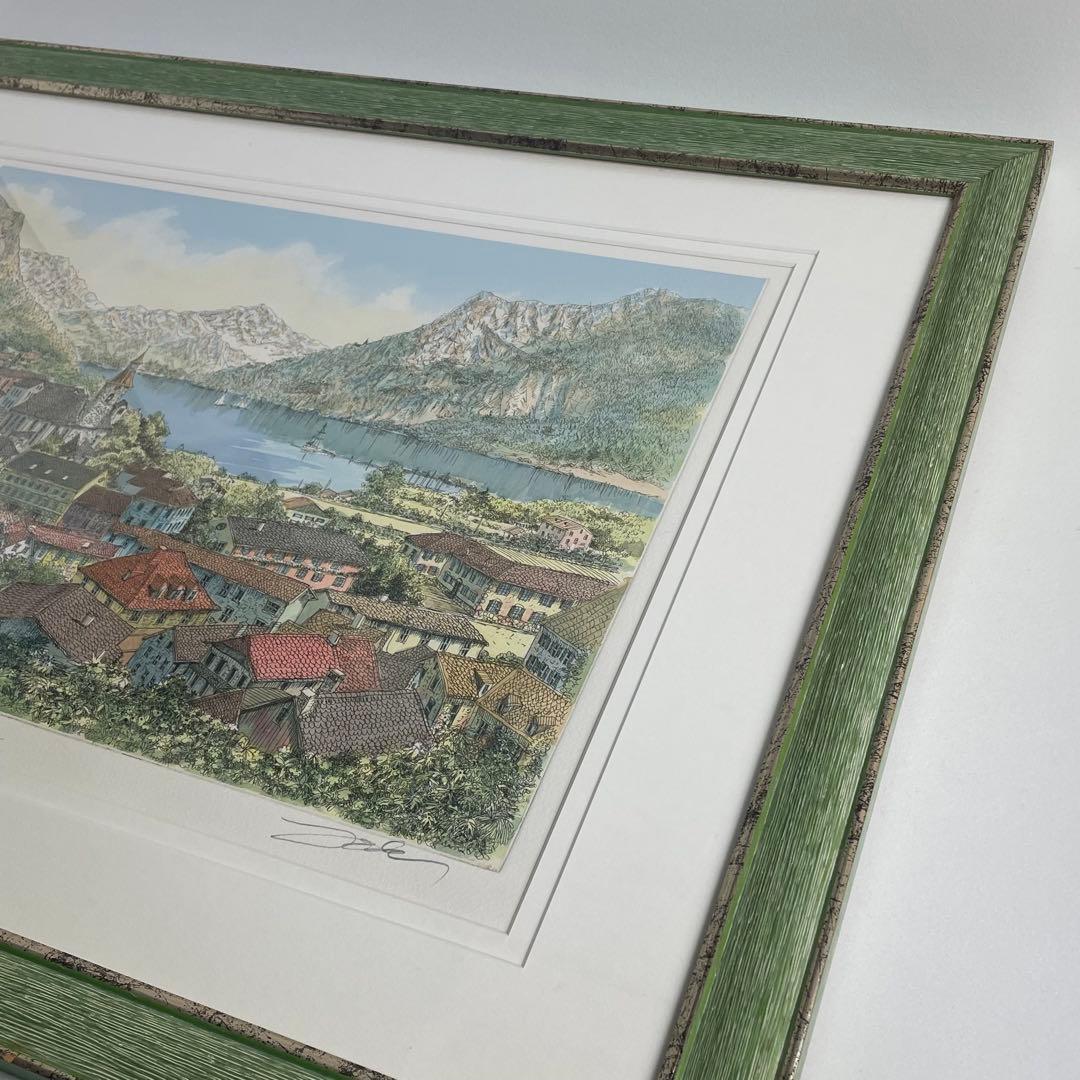 織田義郎 オーストリア エーベンゼー 銅版画 彩色 版画 風景画