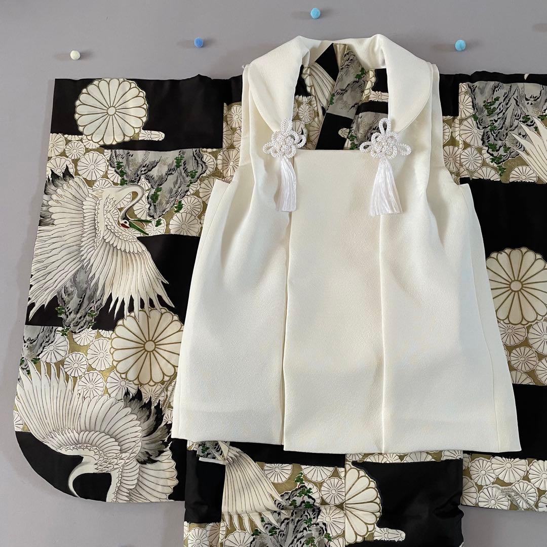 七五三　３歳　正絹　アンティークお着物セット