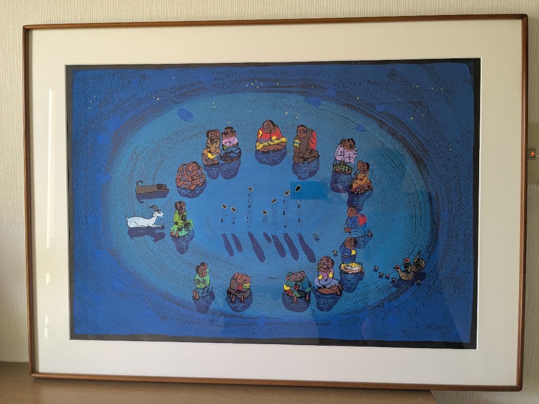 黒木郁朝　版画「風の笛」