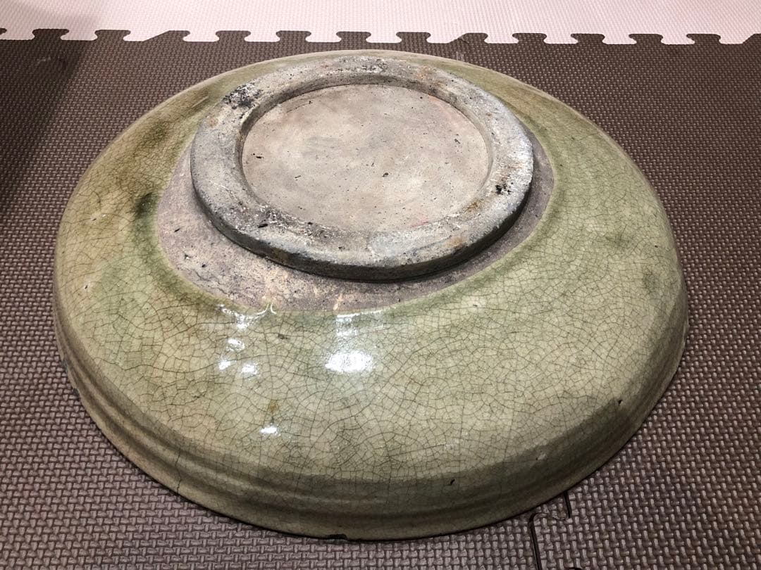石皿。古瀬戸 。大皿。骨董品。古美術。希少品。舊家藏出。江戸時代