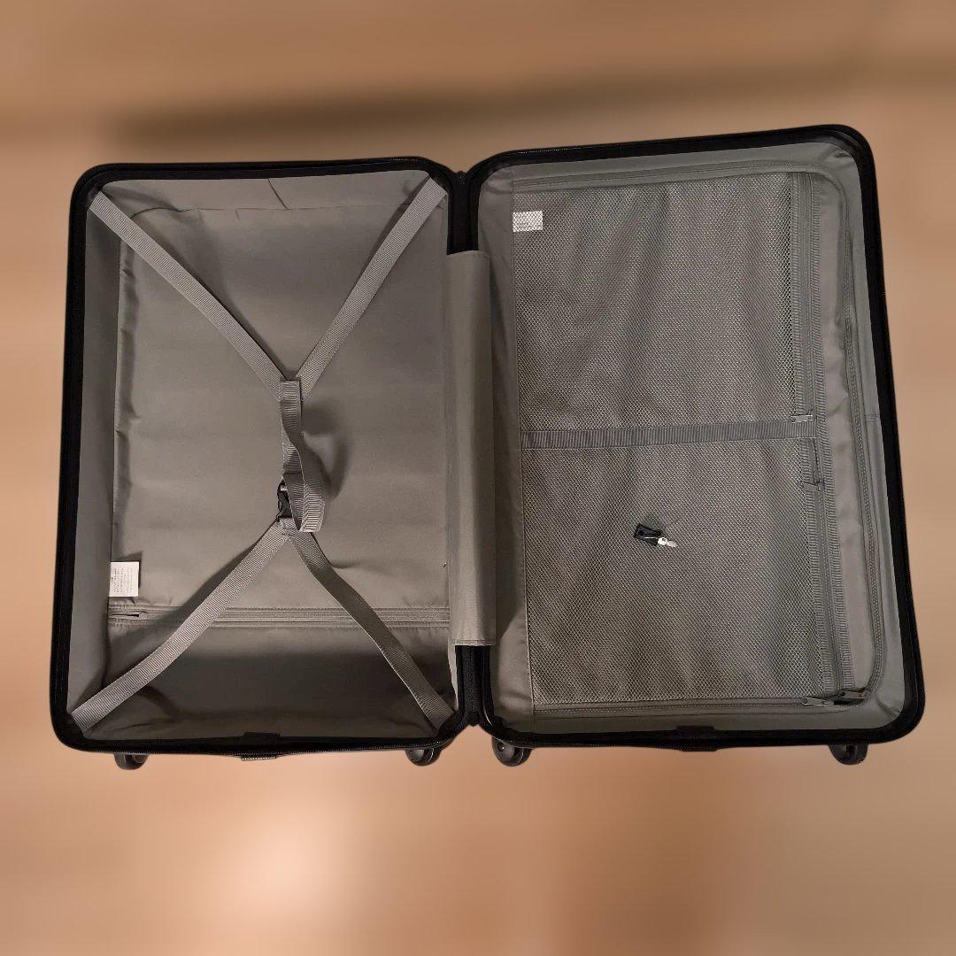 無印良品 スーツケース 赤 MUJI TSAロック 4輪 廃盤 軽量鍵付　75L