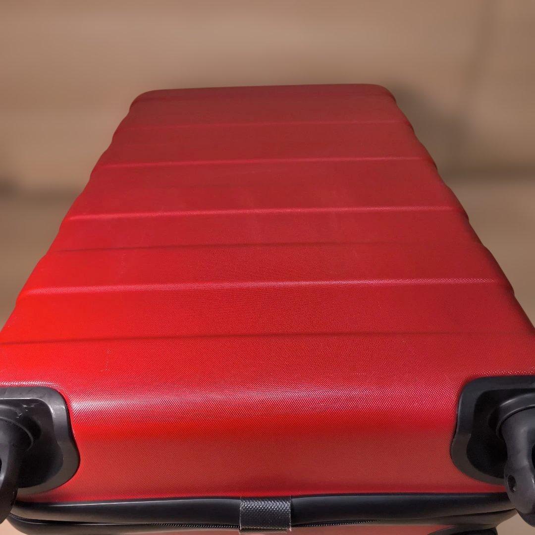 無印良品 スーツケース 赤 MUJI TSAロック 4輪 廃盤 軽量鍵付　75L