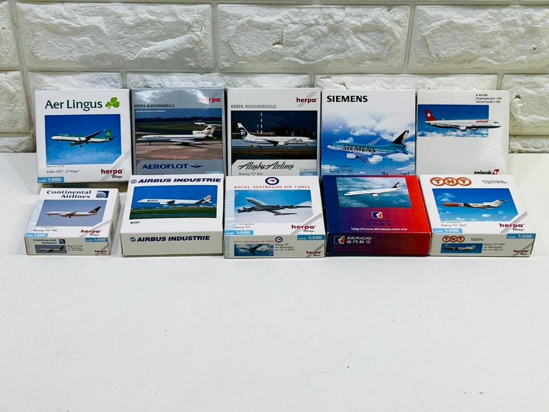 215Z herpa 航空機モデル 10個セット 飛行機模型 まとめ売り