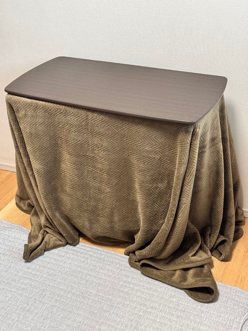 山善　こたつデスク1人用　パーソナルコタツGDX-F75(DB)-F