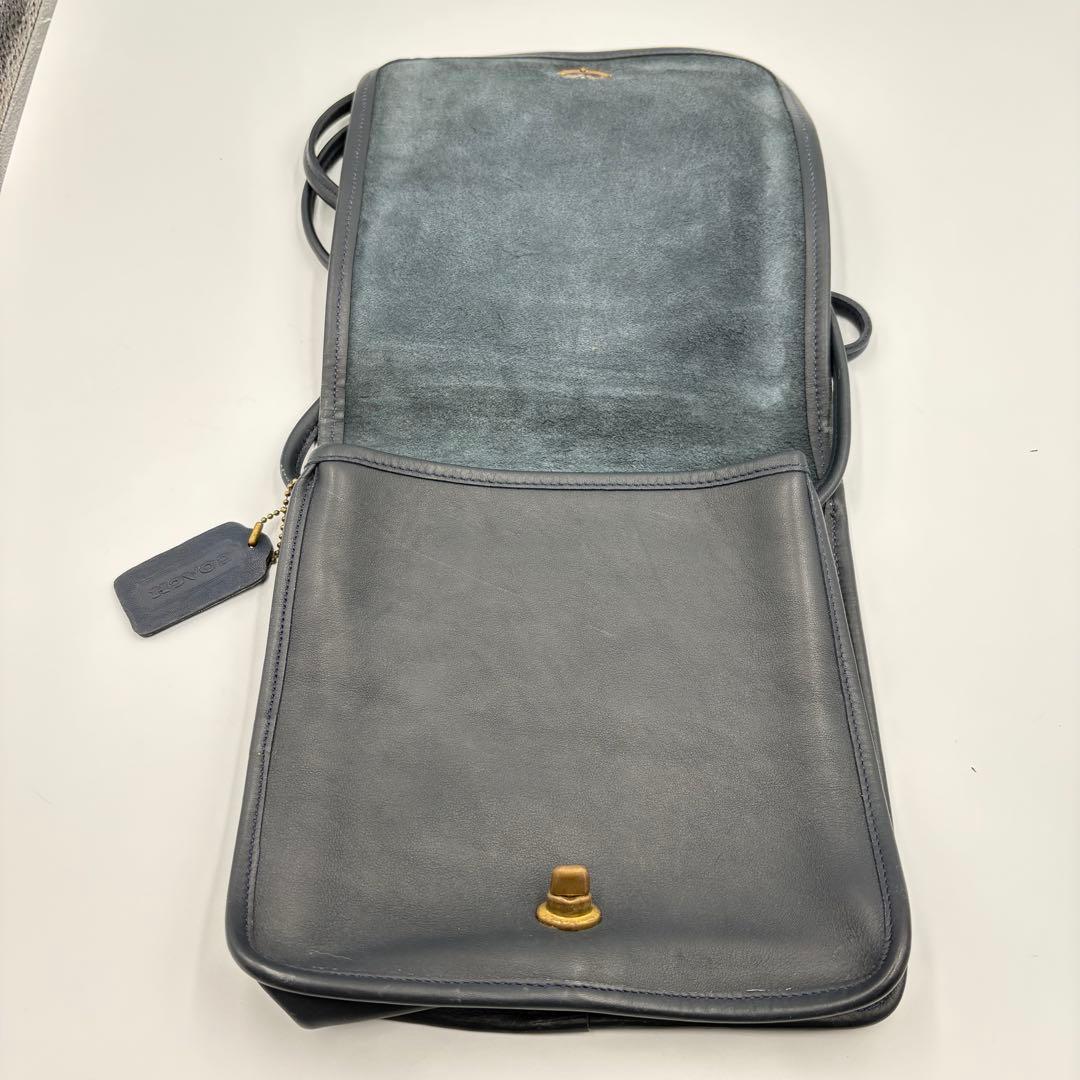 COACH オールドコーチ　9965 ネイビー　ターンロック　ショルダーバッグ