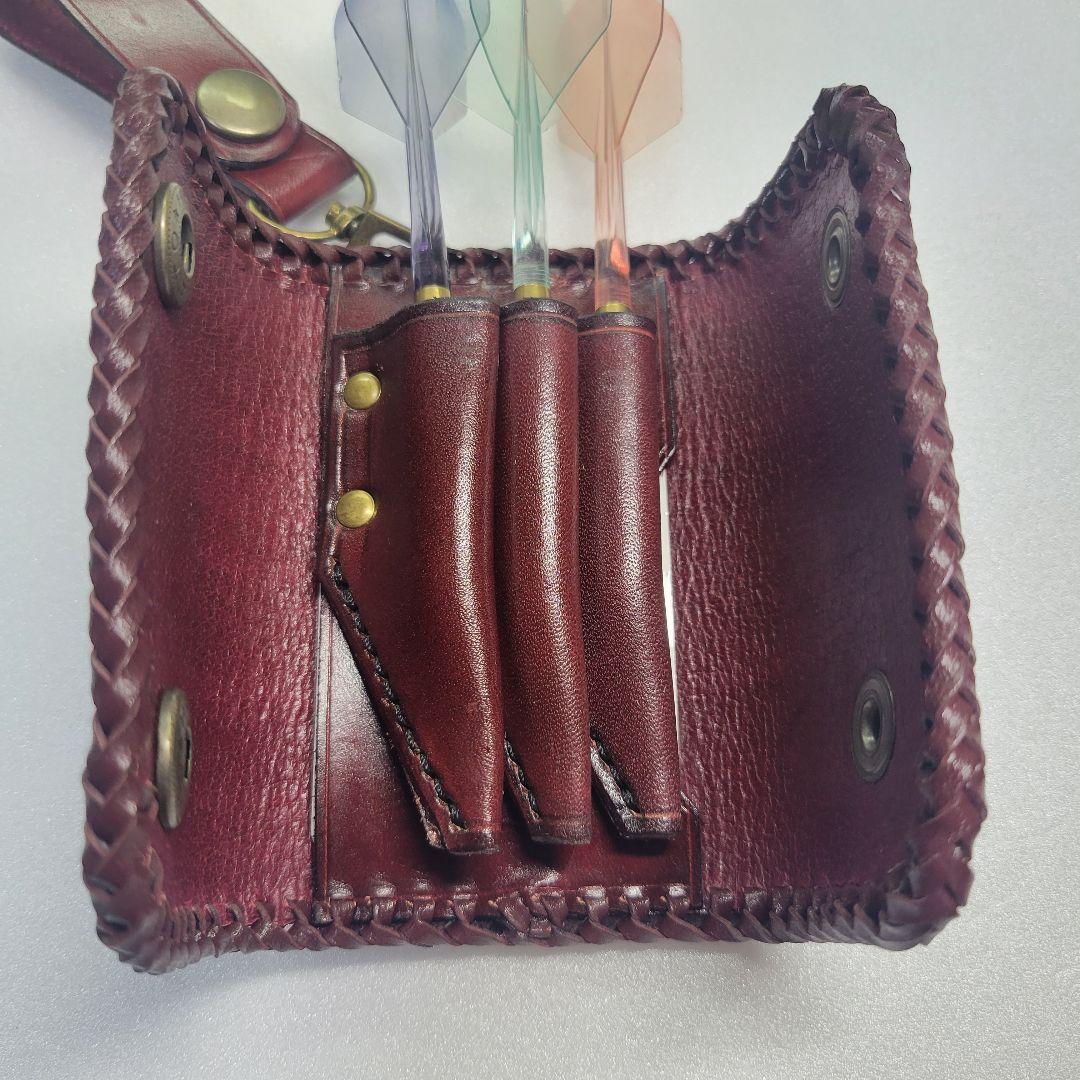 期間限定セール【OvercomeHorse 】栃木レザー製コンパクトダーツケース