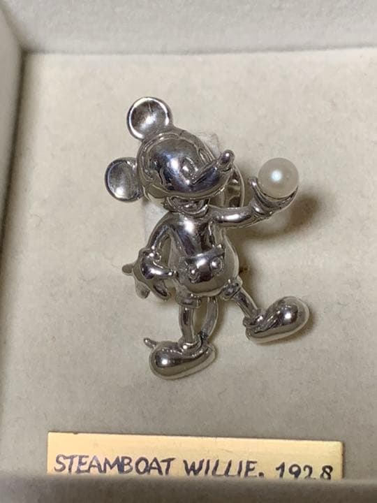ディズニー シルバーピン パール付 6個