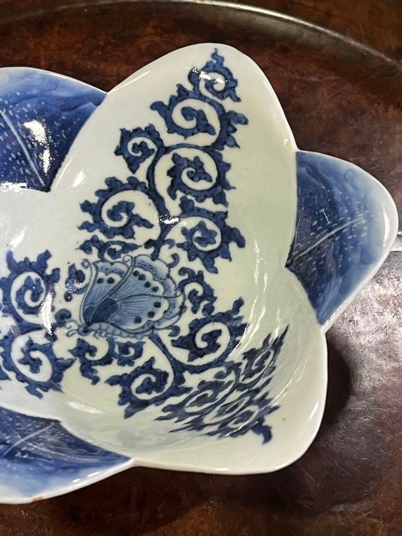 古伊万里　蝶　唐草　無傷完品　蛸唐草　花唐草　藍九谷　柿右衛門　染付