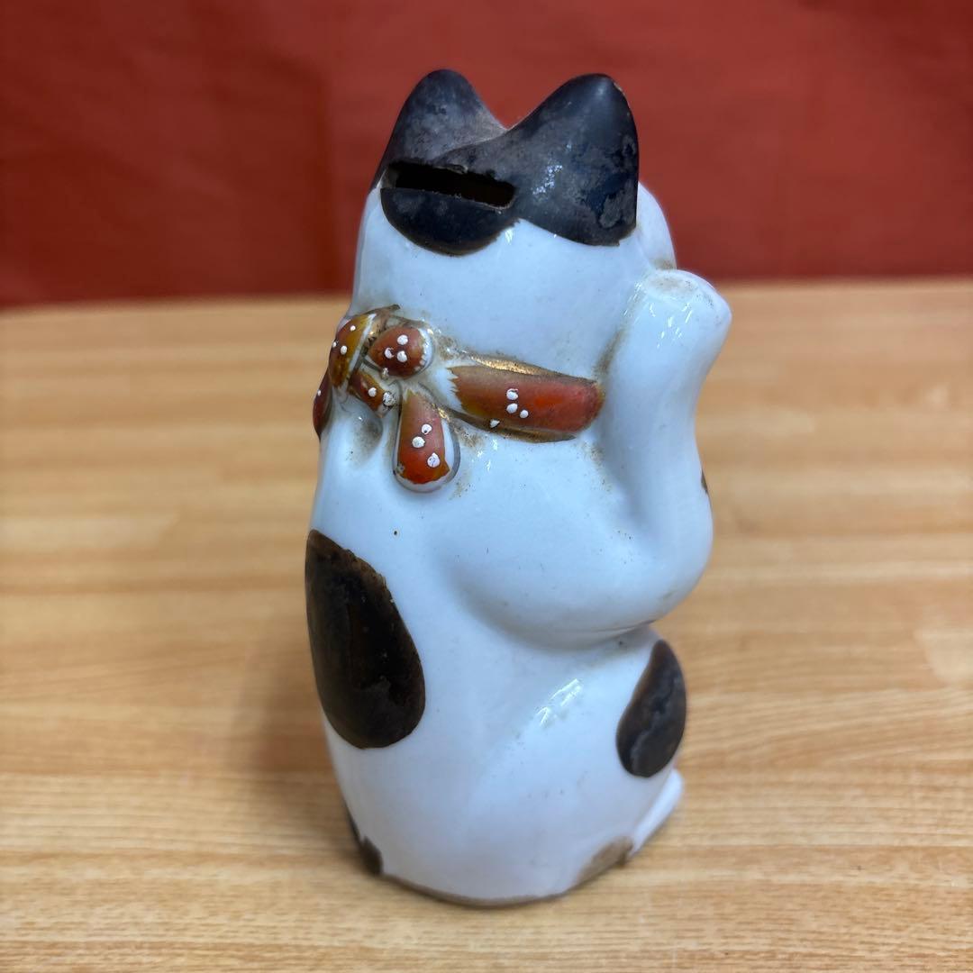 時代物 古い 招き猫 貯金箱 置物 縁起物 骨董