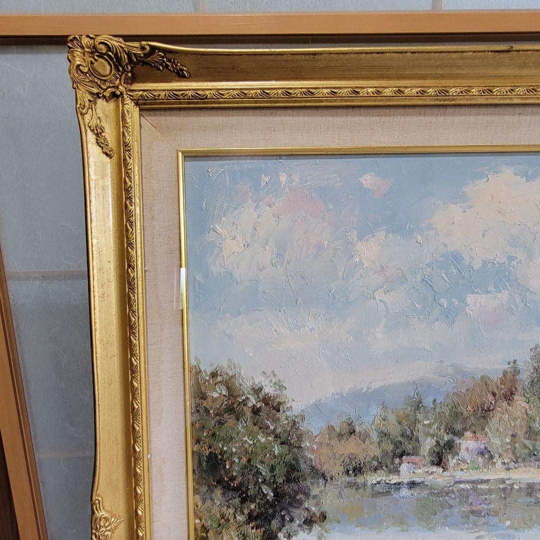 風景画　M.Ryuji　F30号　額のみ