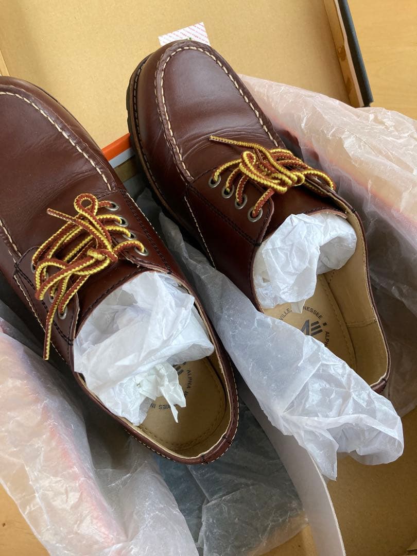 アルファインダストリーズ　　超美品本革デッキシューズ　26.5