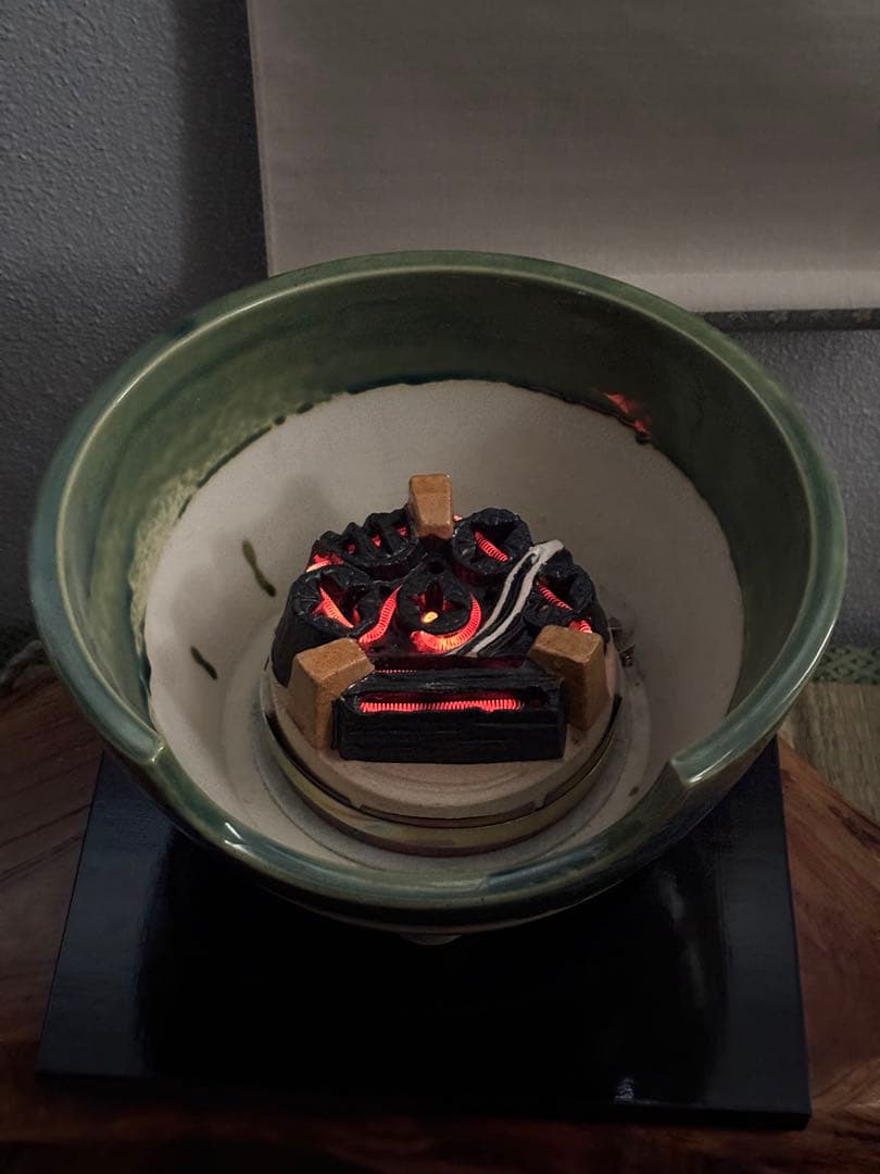 風炉型電熱器 野々田式 織部 道安型 炉用炭型電熱器