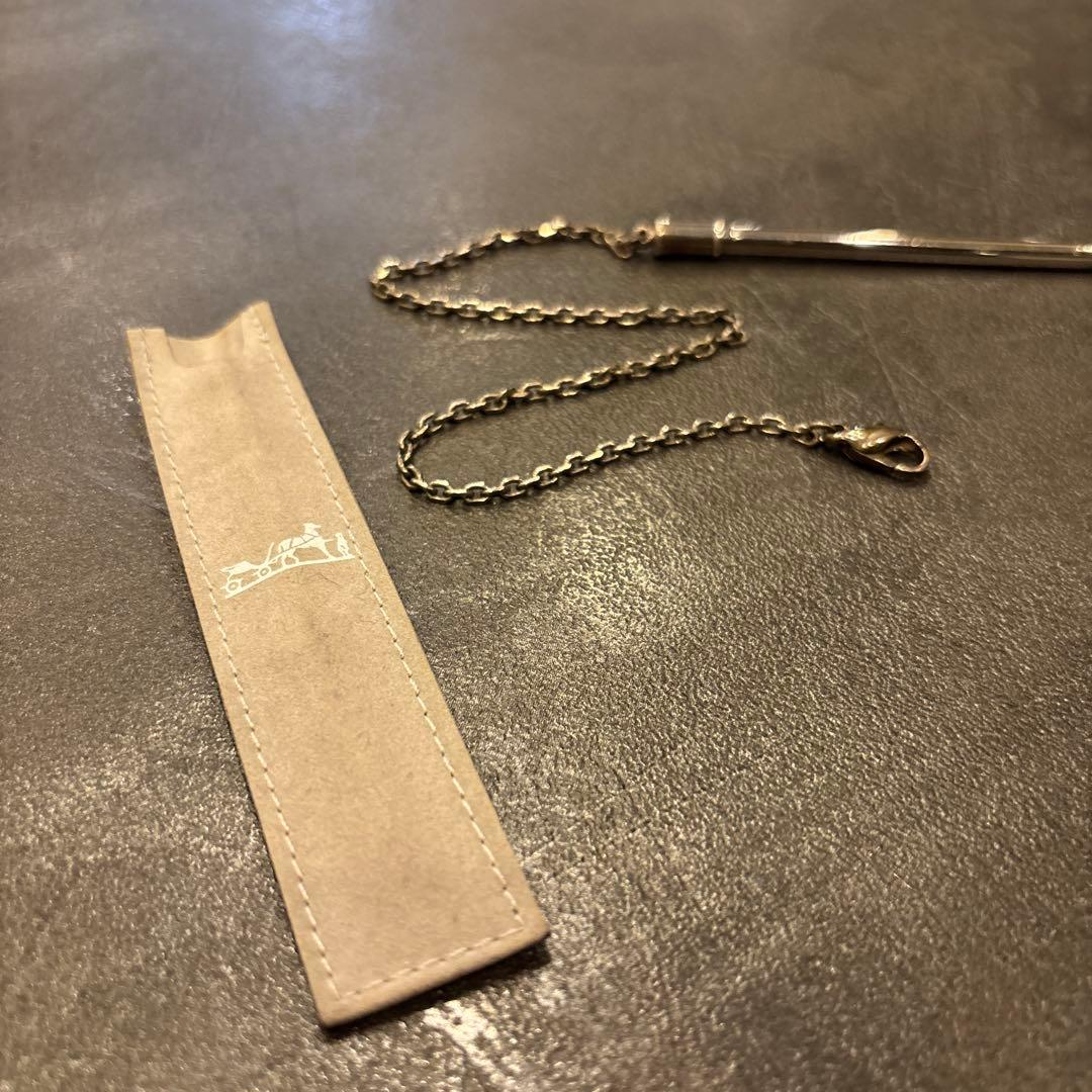 HERMES⭐︎シルバーシャープペン　チェーン付き ケース付き