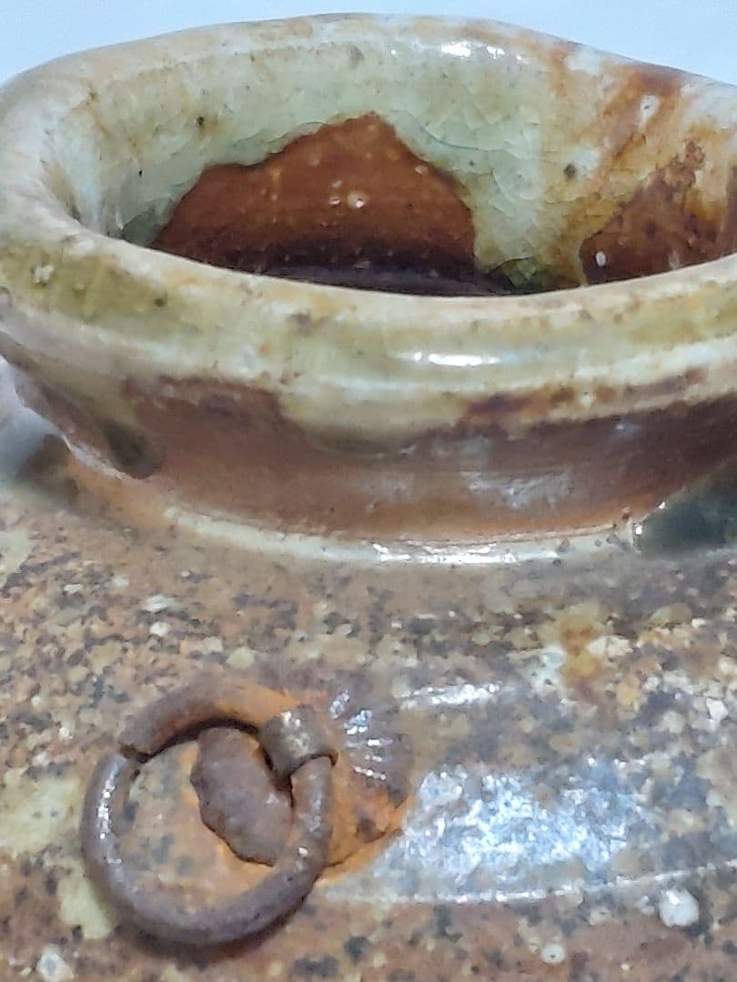 古美術　蹲型の掛け花入　置き物