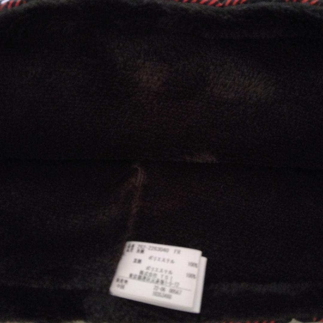 Jack Bunnyドラえもん 手袋 、ネックウォーマーセット赤・黒 チェック柄