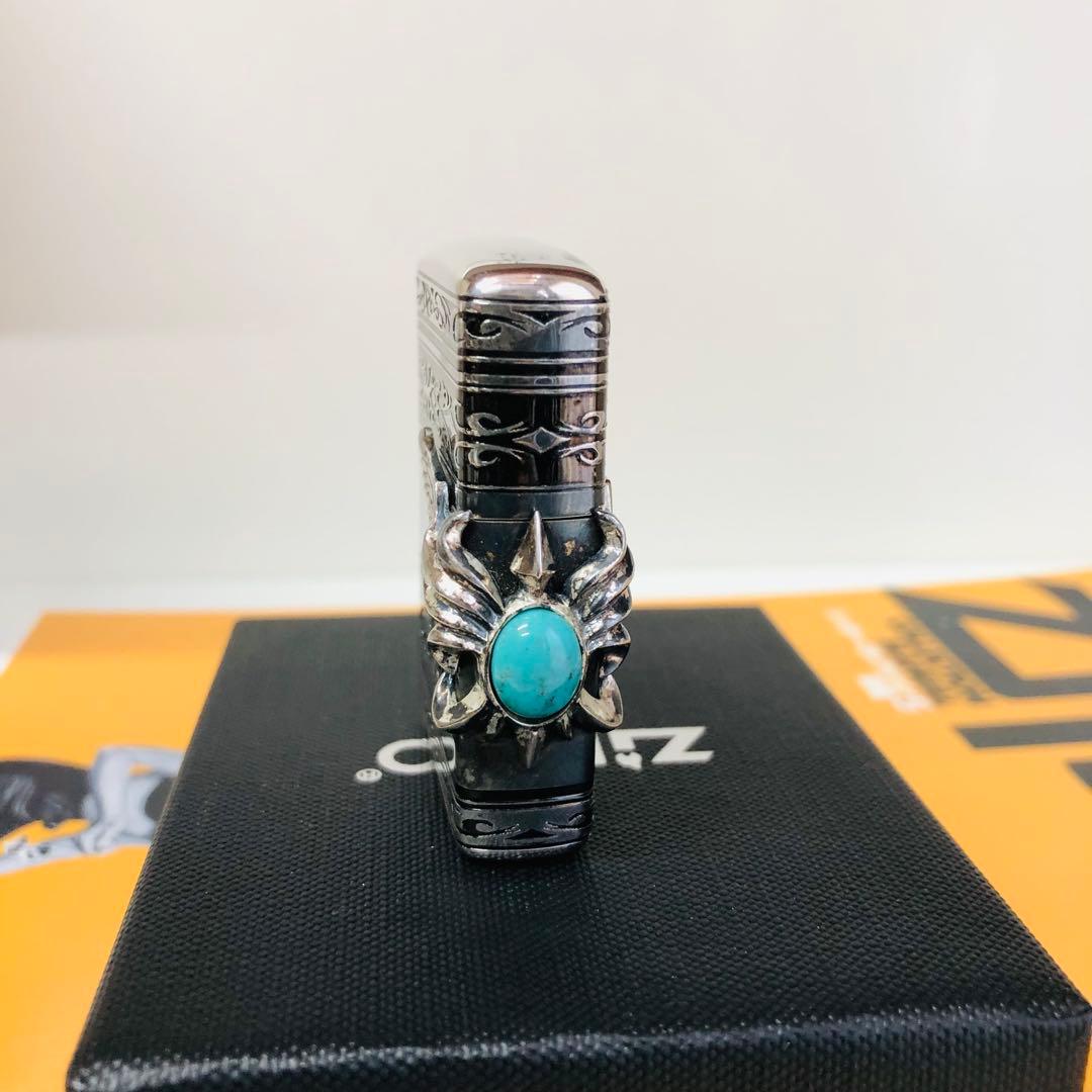 希少廃盤ターコイズアーマ両面デザインZIPPO中古品