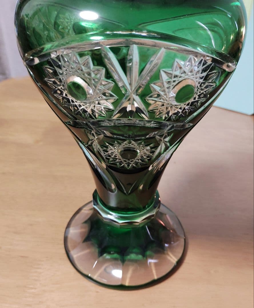 【未使用に近い】ELBE Crystal (エルベクリスタル)花瓶フラワーベース