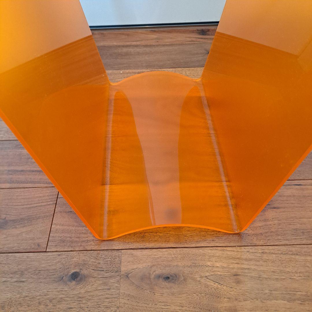 ヴィンテージ　マガジンラック　スペースエイジ アクリル　マガジンラック オレンジ
