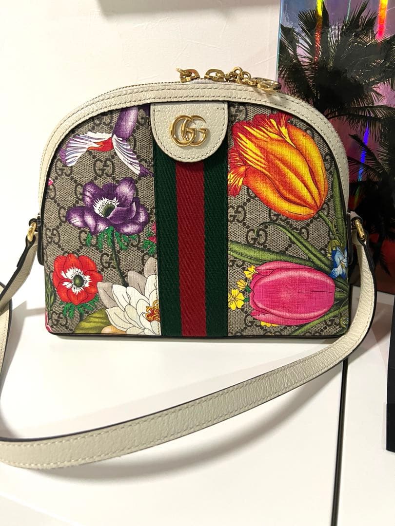 グッチ　オフィディア　ショルダーバッグ　フローラ　花柄