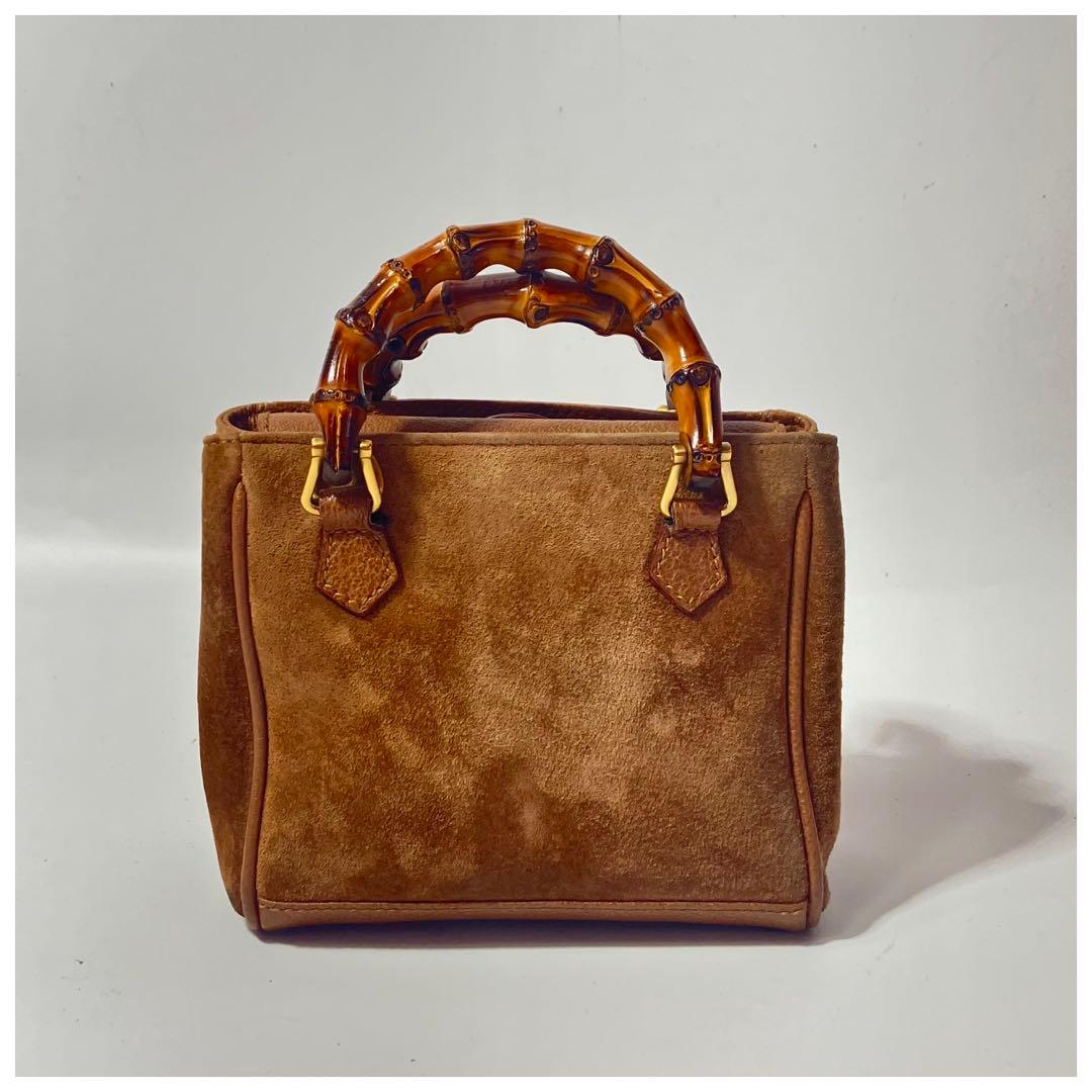GUCCI グッチ バッグ ミニショルダーバッグ バンブー2WAYスエードレザー