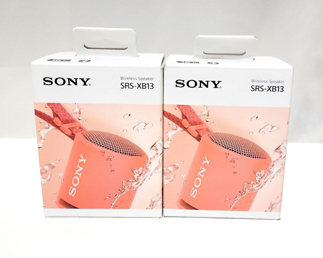 新品未開封【ソニー】SRS-XB13 ポータブルスピーカー コーラルピンク×2個