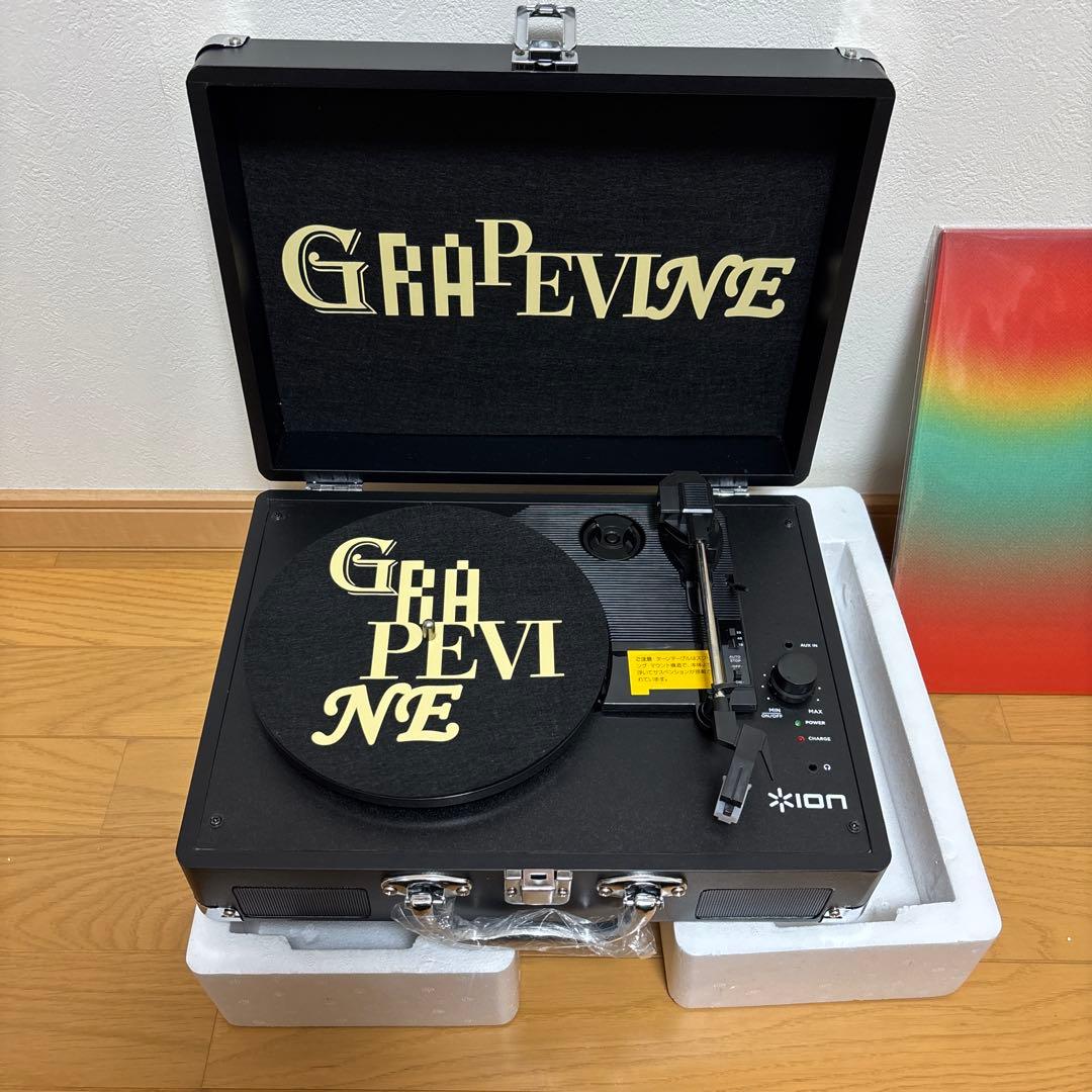GRAPEVINE ポータブルアナログプレーヤー　アナログ盤セット